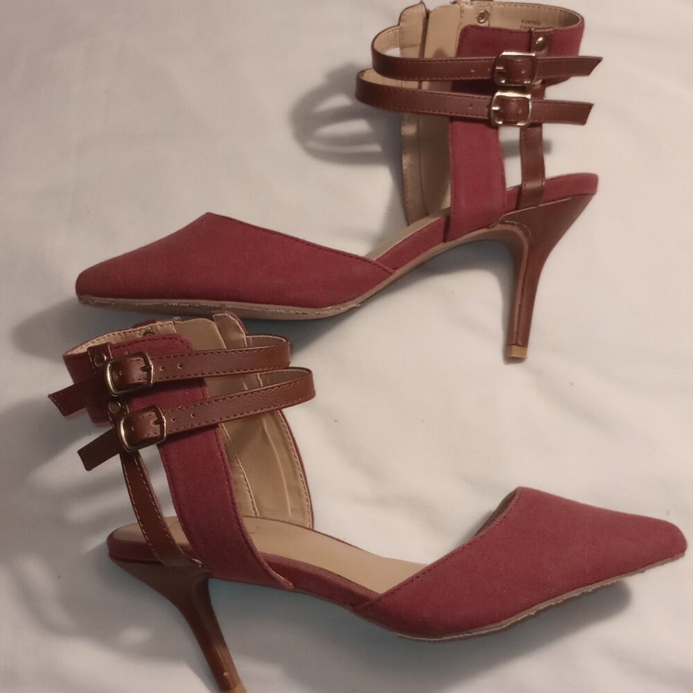 IMAN Ankle Strap Women's Heels Size 6M Color Mauve